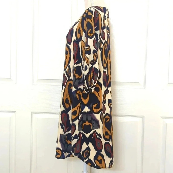 Tyche Dress Womens Puff Sleeve Abstract Printed - Picture 3 of 7